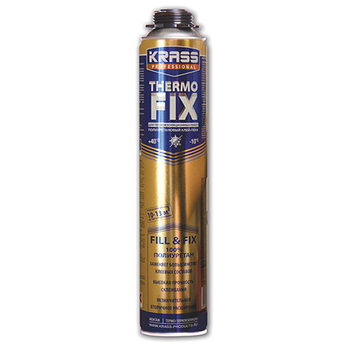 Клей-пена Krass Professional ThermoFix для теплоизоляционных работ 0,75 л