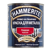 Грунт-эмаль Hammerite гладкий красный 0,75л