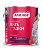 Лак яхтный Parade L20 Яхты & Лодки полуматовый 2,5 л