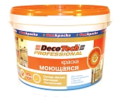 Краска влагостойкая DecoTech Professional моющаяся база С 3 л