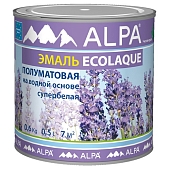 Эмаль универсальная Alpa Ecolaque полуматовый 0,5 л